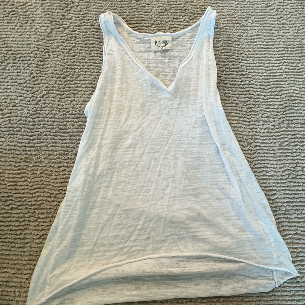 White workout tank